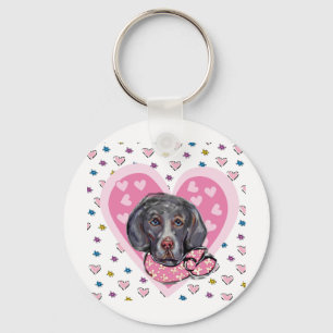 Llavero San Valentín Weimaraner