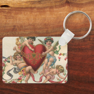 Llavero San Valentines antiguos, Ángeles Victorianos Queru