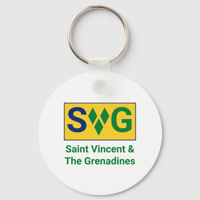 Llavero San Vicente y las Granadinas bandera Vincy (Anverso)