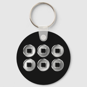 Llavero Sanada Clan Kamon Silver Chrome