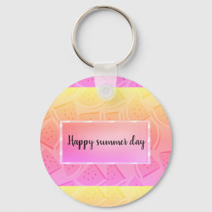 Llavero sandía rosa moderna, verano