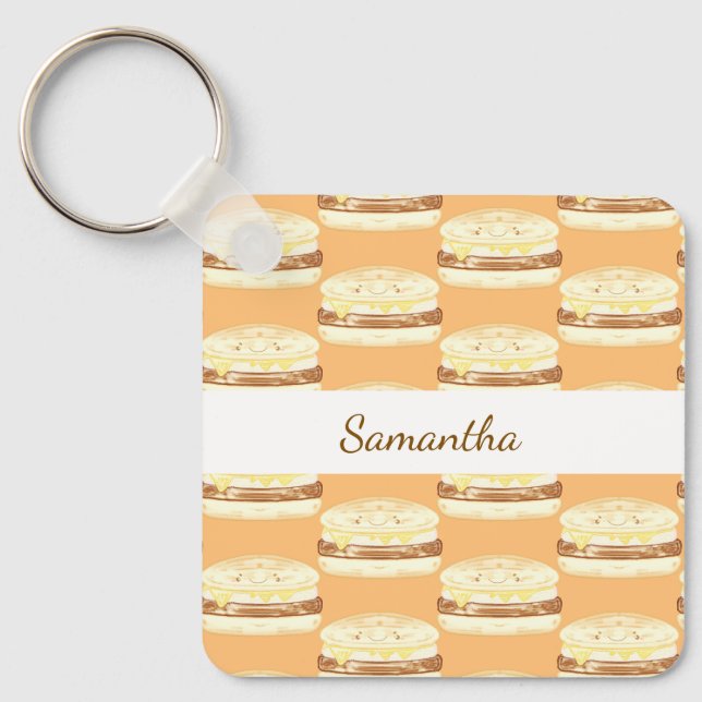 Llavero Sandwich De Salchicha, Huevo Y Queso (Anverso)