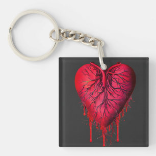 Llavero Sangrado Corazón Amor Rompimiento Corazón Arte sur