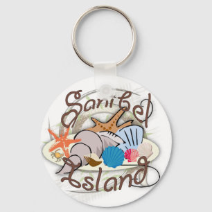 Llavero Sanibel Island Florida seashell design