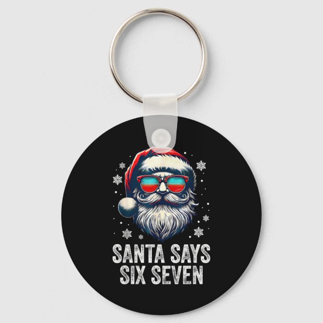 Llavero Santa 67 Meme Funny Six Seven Christmas Xmas Pajam (Anverso)