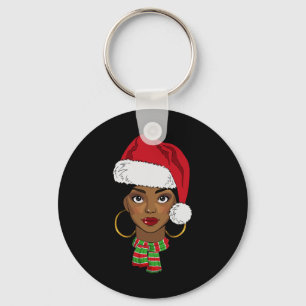 Llavero Santa afroamericano negro Afro Navidad Melani
