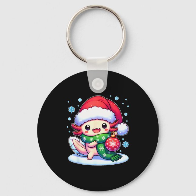 Llavero Santa Axolotl Funny Cute Xmas Funny Christmas  (Anverso)