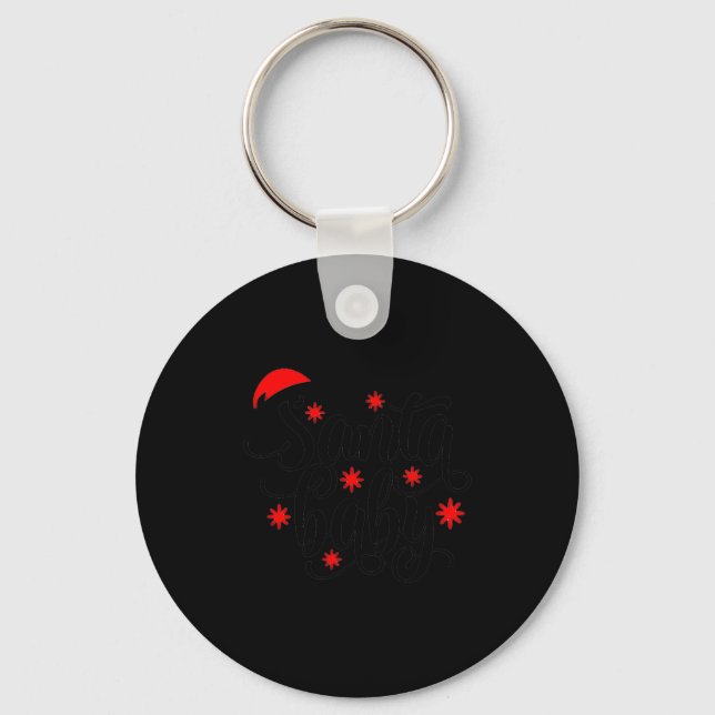 Llavero Santa Baby Pregnancy Announcement Christmas Santa  (Anverso)