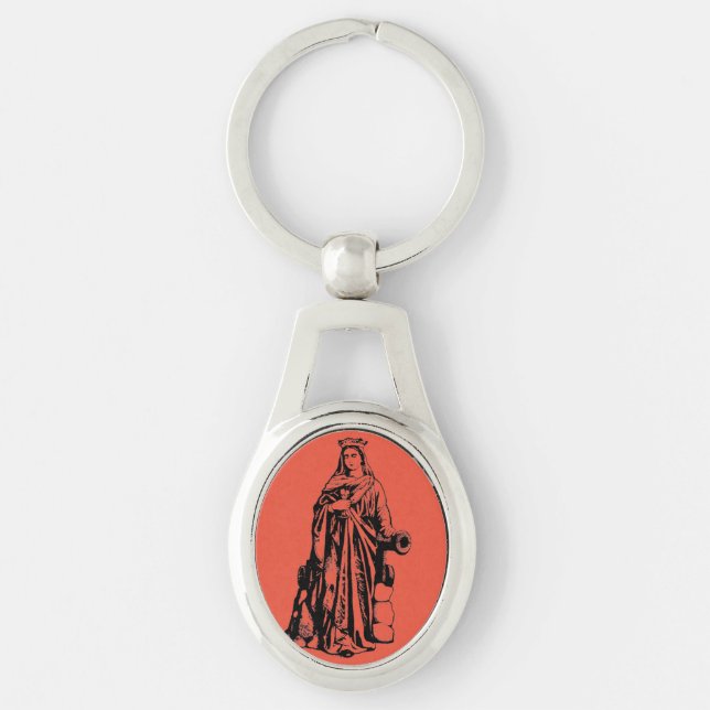 Llavero Santa Bárbara Virgen y mártir (Anverso)