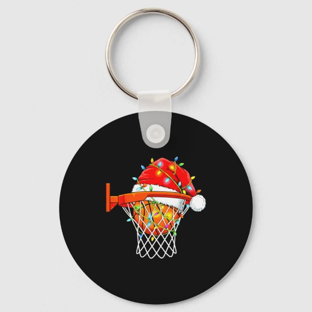 Llavero Santa Basketball Dunk Christmas Srts For Boys Girl (Anverso)