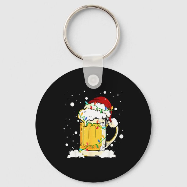 Llavero Santa Beer Merry Christmas Drinking Happy Holiday  (Anverso)