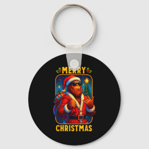 Llavero Santa Bigfoot chicos hombres Feliz Navidad Diverti