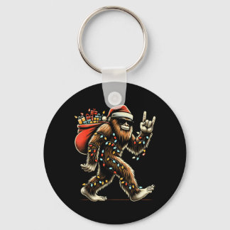 Llavero Santa Bigfoot Christmas Lights Funny Sasquatch