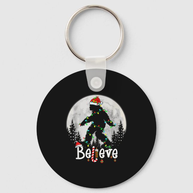 Llavero Santa Bigfoot Christmas Sasquatch Believe Xmas Men (Anverso)