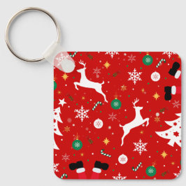 Llavero Santa Chimney Christmas Keychain