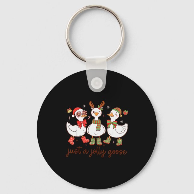 Llavero Santa Christmas Goose Just A Jolly Goose Kids Boys (Anverso)