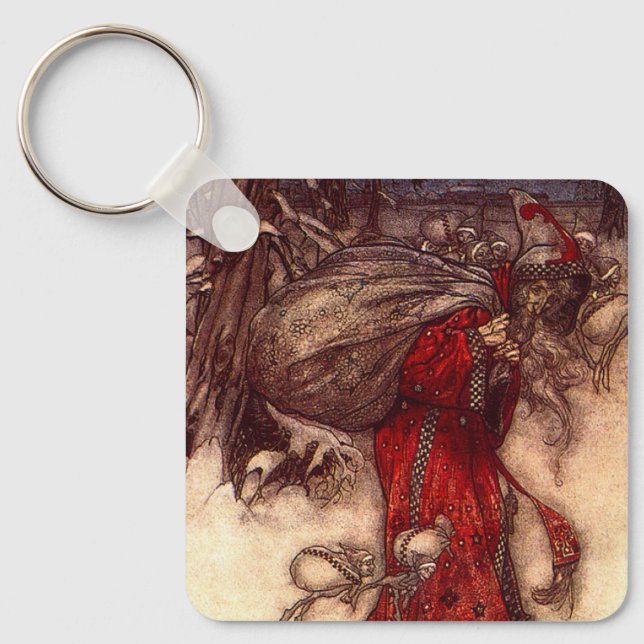 Llavero Santa Claus Arthur Rackham (Anverso)