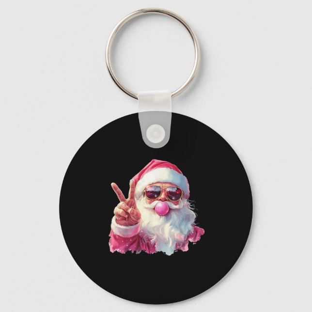 Llavero Santa Claus Blowing Bubble Gum Nk Sungles Christma (Anverso)