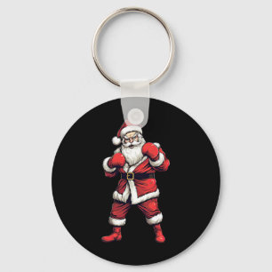 Llavero Santa Claus Boxeador Boxeo Kickboxing Navidad Xmas