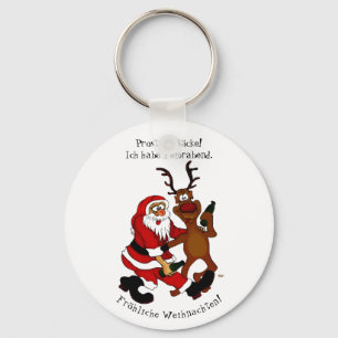 Llavero Santa Claus con alce - Navidades felices