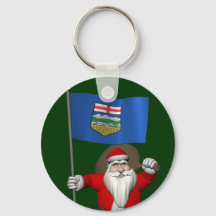 Llavero Santa Claus Con Bandera De Alberta CDN