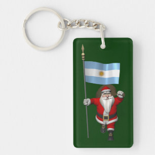 Llavero Santa Claus Con El Fin De Argentina