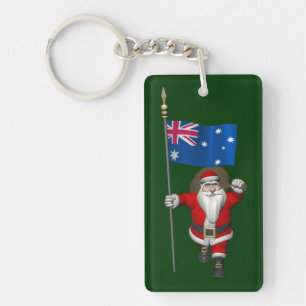 Llavero Santa Claus Con El Fin De Australia