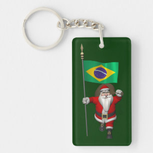 Llavero Santa Claus Con El Fin De Brasil