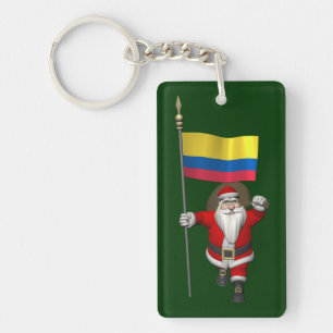 Llavero Santa Claus Con El Fin De Colombia