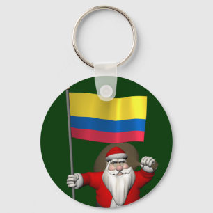 Llavero Santa Claus Con El Fin De Colombia