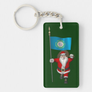 Llavero Santa Claus Con El Fin De Dakota Del Sur