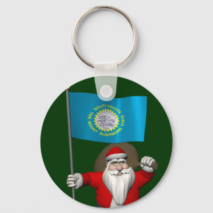 Llavero Santa Claus Con El Fin De Dakota Del Sur