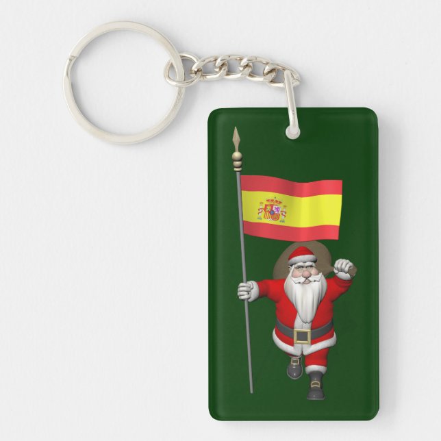 Llavero Santa Claus Con El Fin De España (Frente)