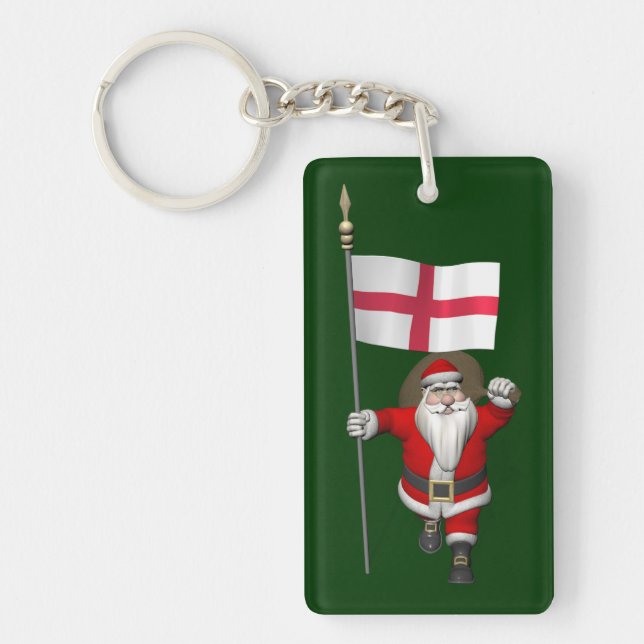 Llavero Santa Claus Con El Fin De Inglaterra (Frente)