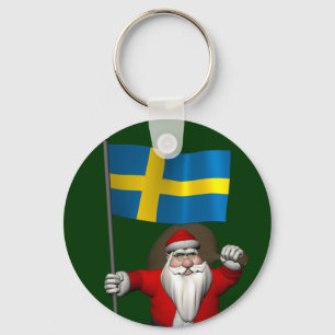 Llavero Santa Claus Con El Fin De Suecia