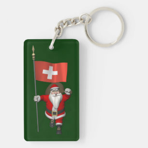 Llavero Santa Claus Con El Fin De Suiza