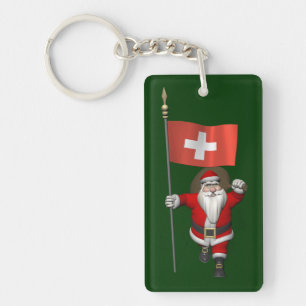 Llavero Santa Claus Con El Fin De Suiza