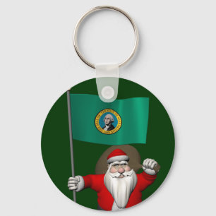 Llavero Santa Claus Con El Fin De Washington