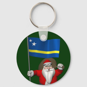 Llavero Santa Claus Con El Firma De Curazao