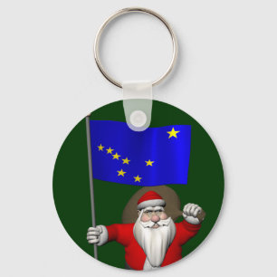 Llavero Santa Claus Con El Firme De Alaska