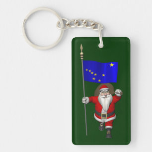 Llavero Santa Claus Con El Firme De Alaska