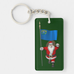 Llavero Santa Claus Con El Firme De Nevada