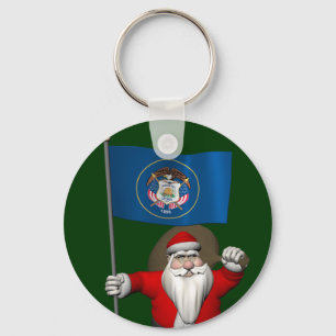 Llavero Santa Claus Con El Firme De Utah