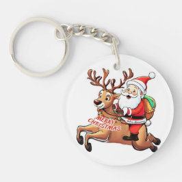 Llavero Santa Claus Feliz Navidad