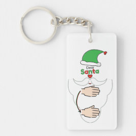 Llavero Santa Claus in American Sign Language