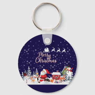 Llavero Santa Claus, Snowman Merry Christmas Holiday