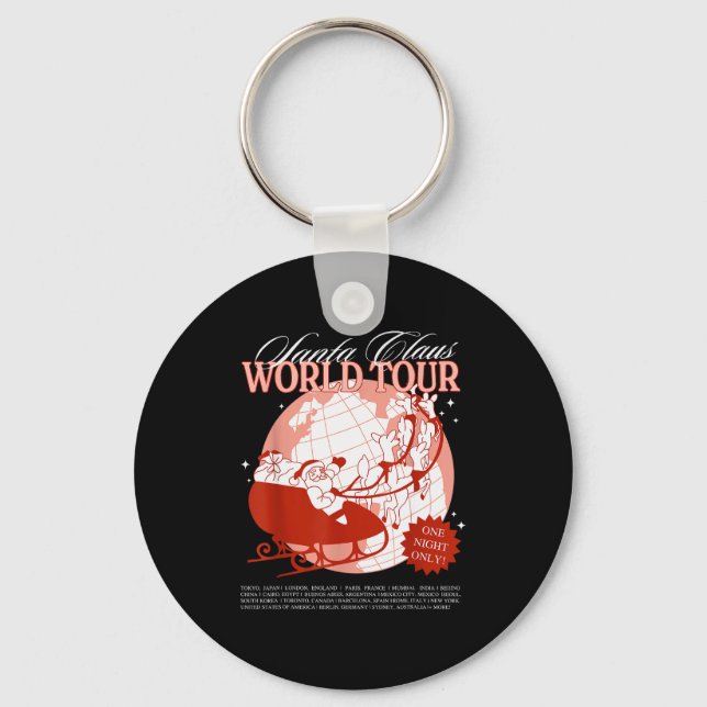 Llavero Santa Claus World Tour Christmas Xmas Holiday Paja (Anverso)