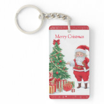 Santa Cláusula, árbol de Navidad y presentes