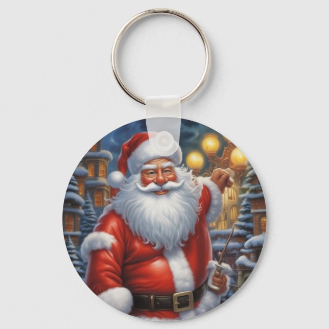Llavero Santa Cláusula Feliz Navidad Feliz Año Nuevo (Anverso)