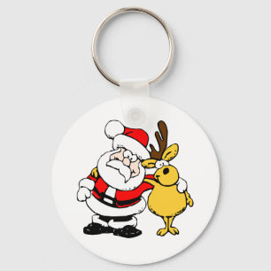 Llavero Santa con ciervo